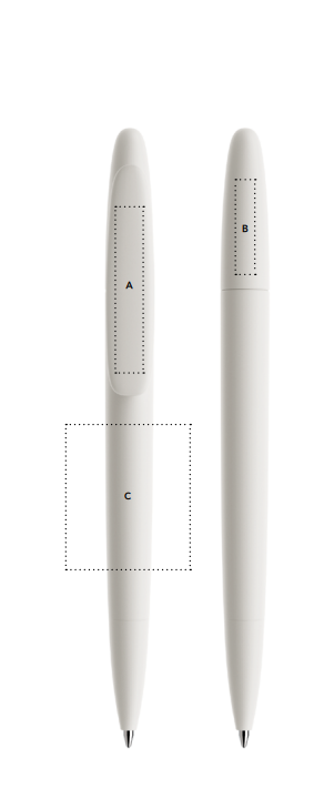 Prodir DS5 balpen - kunststof - zwarte, blauwe inkt - frostedProdir DS5 balpen - kunststof - zwarte, blauwe inkt - frosted - Bedrukking