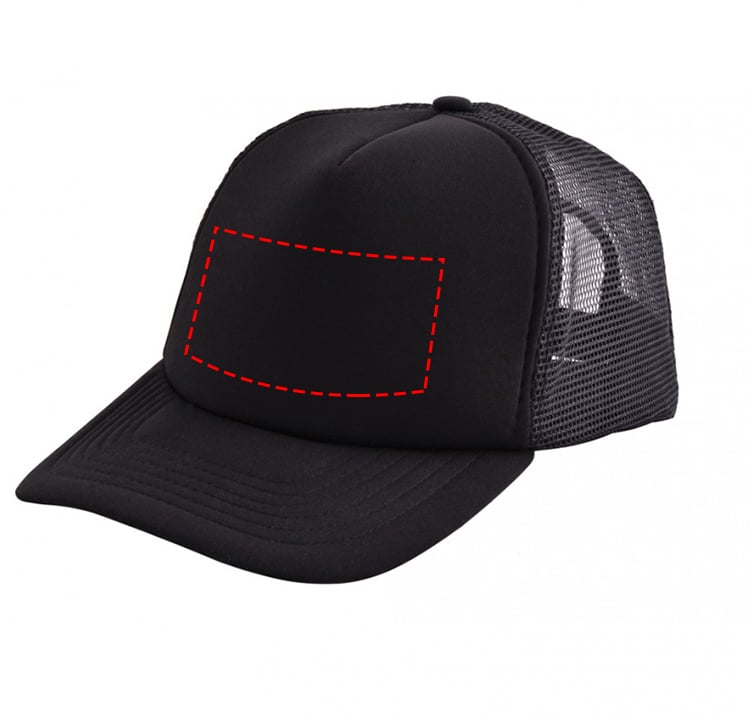 Original trucker cap - nylon en polyester - 5 panelen - foamvoorzijde met meshzijkanten - druksluiting - Bedrukking