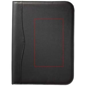 Ebony A4 zipper portfolio - Bedrukking 1 kleur Ebony A4 zipper portfolio - Bedrukking 1 kleur