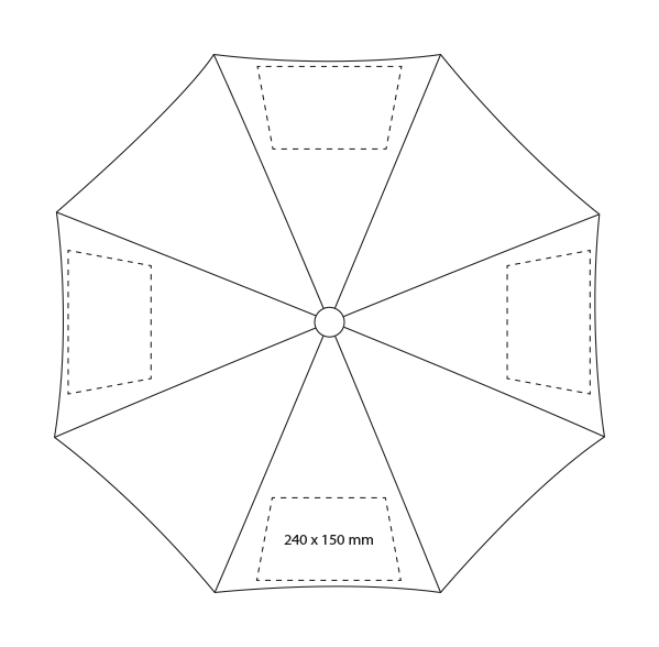 Opvouwbare paraplu - Ø 98 cm - automaat - Bedrukking