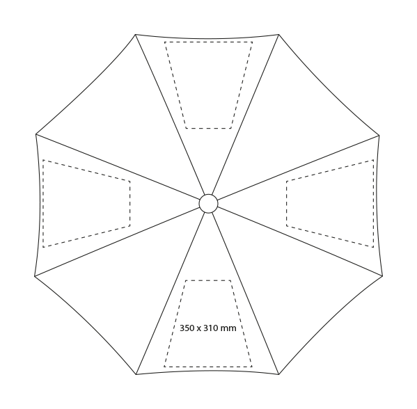 Golfparaplu - Ø 130 cm - handopening - Bedrukking Golfparaplu - Ø 130 cm - handopening - Bedrukking