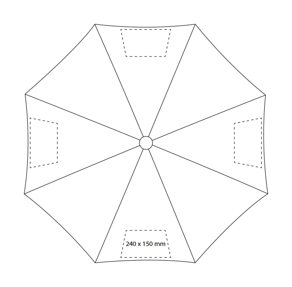 Opvouwbare paraplu - Ø 95 cm - automaat - Bedrukking