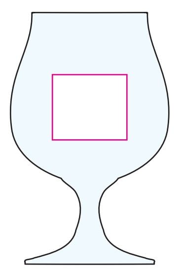 Breughel bierglas 380ml - Bedrukking