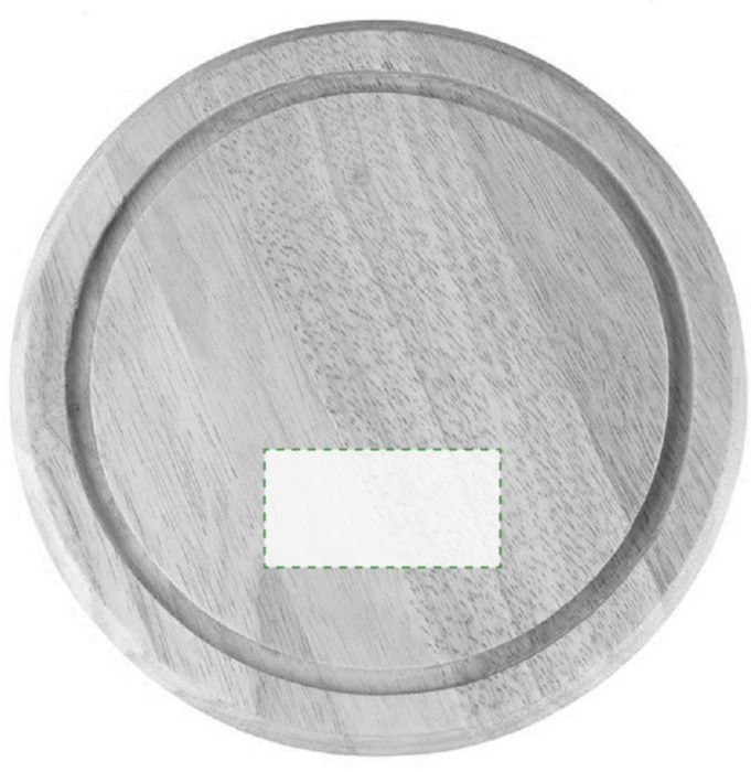Kaasplankset Ø 18,5 cm - grenen hout - 4-delig - Bedrukking 1 kleur