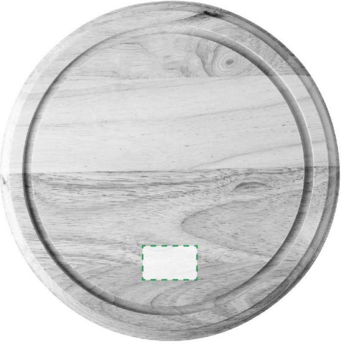 Kaasplank Ø 25,2 cm - hout - 4-delig - Gravering Kaasplank Ø 25,2 cm - hout - 4-delig - Gravering