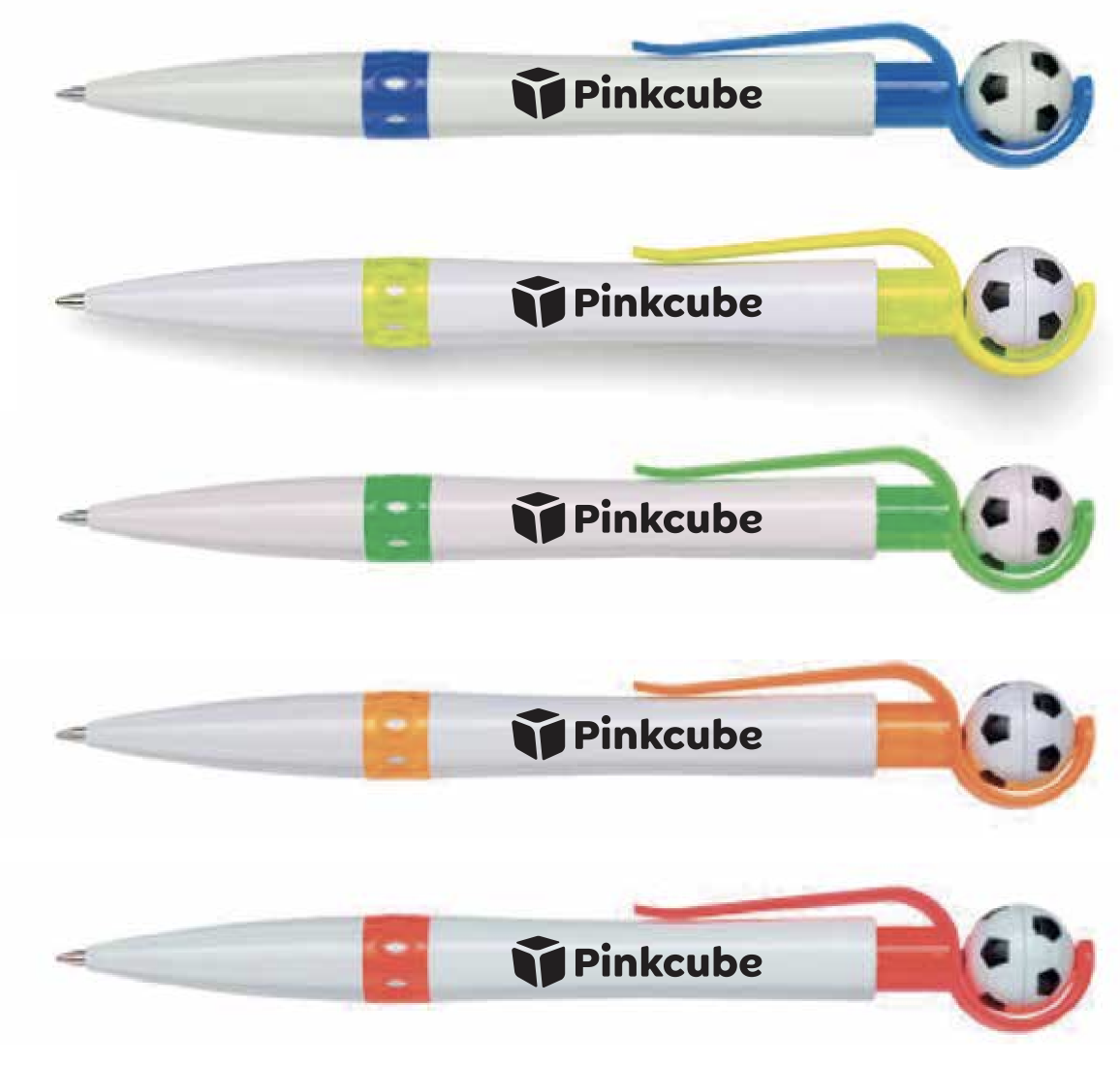Balpen met voetbal in top - Bedrukking