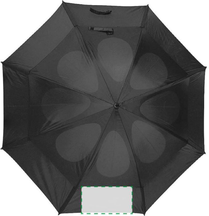 Paraplu dubbele laag - Ø 128,5 cm - handopening - stormproof - Bedrukking doek