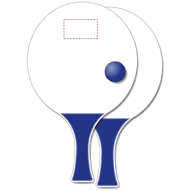 Fabien strandtennisspel - hout - gekleurd handvat - gekleurde bal - verpakt in gaashoes - Bedrukking