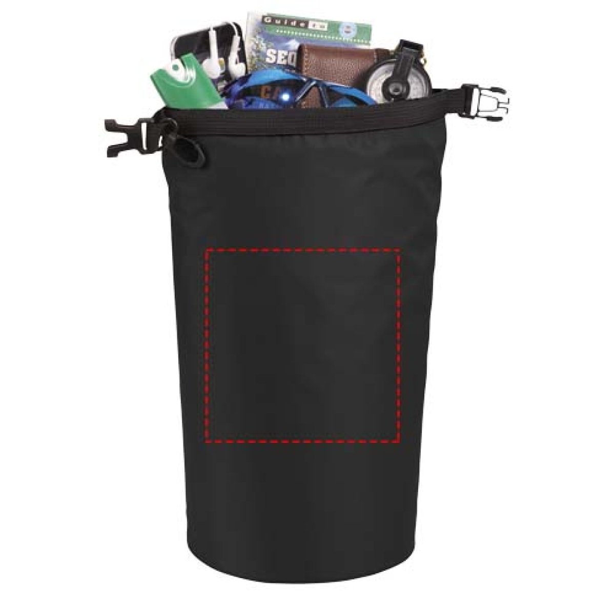 The Survivor outdoor tas - 5L - polyester - 190T - waterdicht - kunststof gespsluiting - onderkant