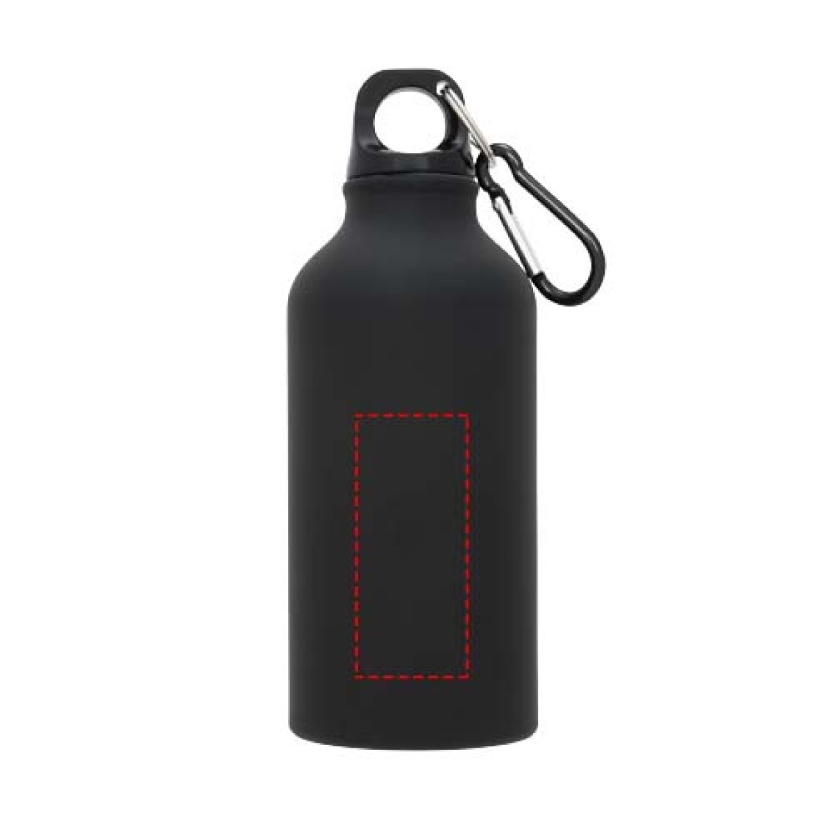 Oregon Matte drinkfles 400ml - aluminium - enkelwandig met karabijnhaak - voorzijde Oregon Matte drinkfles 400ml - aluminium - enkelwandig met karabijnhaak - voorzijde