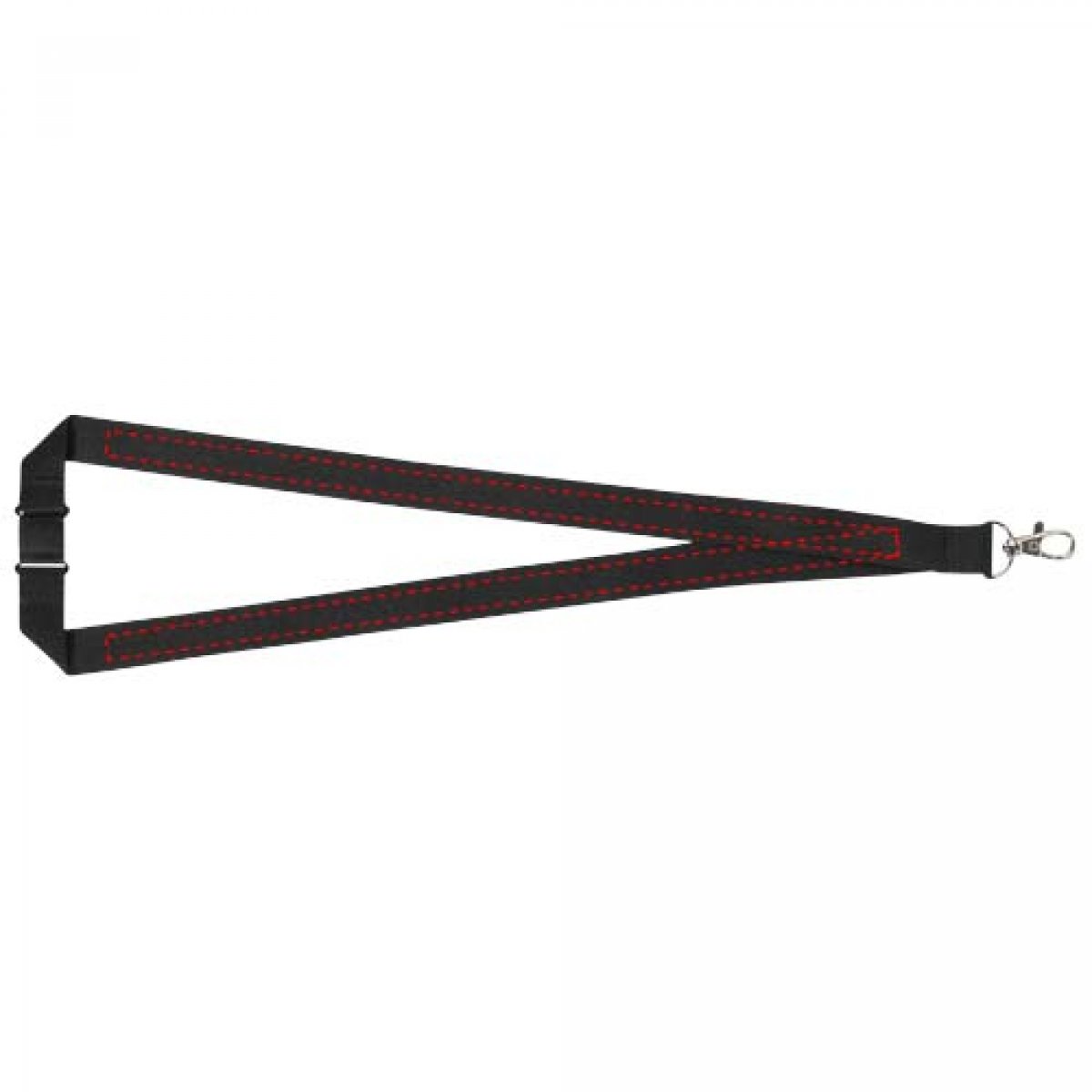 Lago lanyard - polyester - 20 mm - veiligheidssluiting - karabijnhaak - Beide banden logo in dezelfde richting