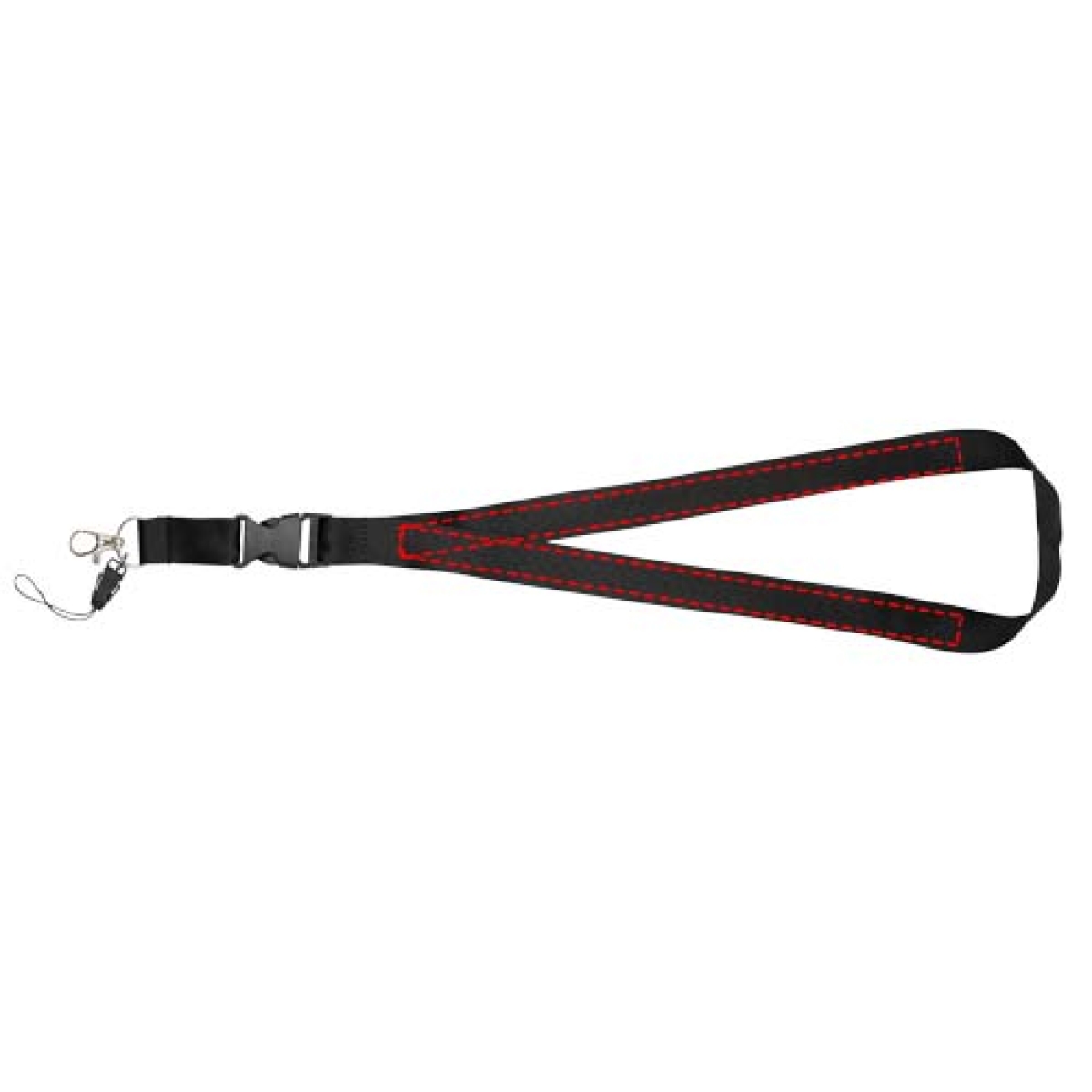 Sagan telefoonkoord - polyester - 20 mm - karabijnhaak - afneembare gesp - beide straps