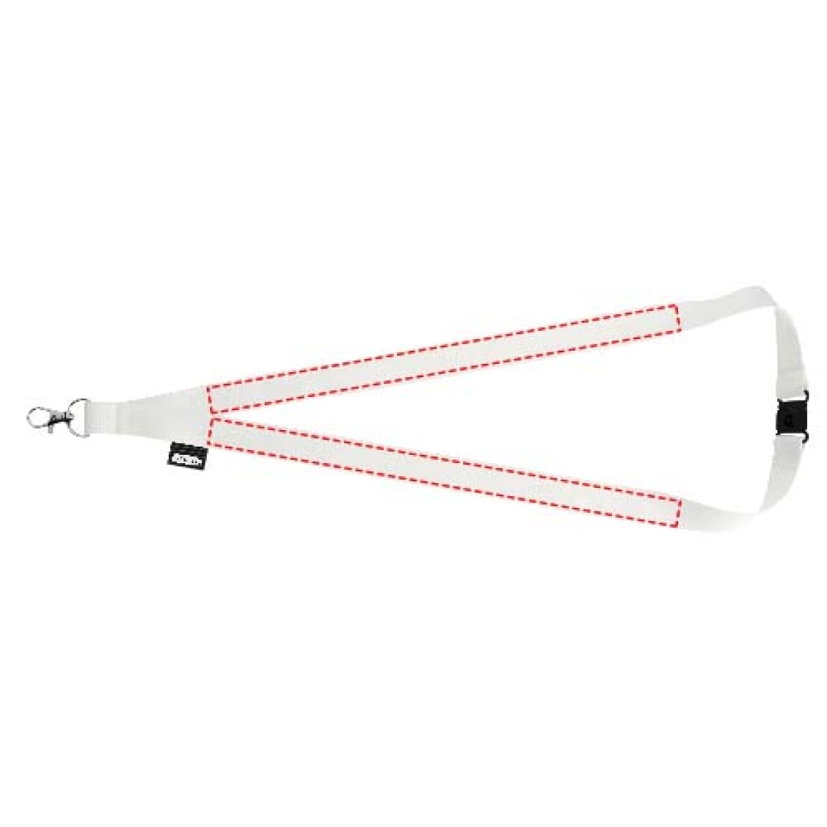 Tom lanyard - gerecycled kunststof - 20 mm - veiligheidssluiting - karabijnhaak - beide straps