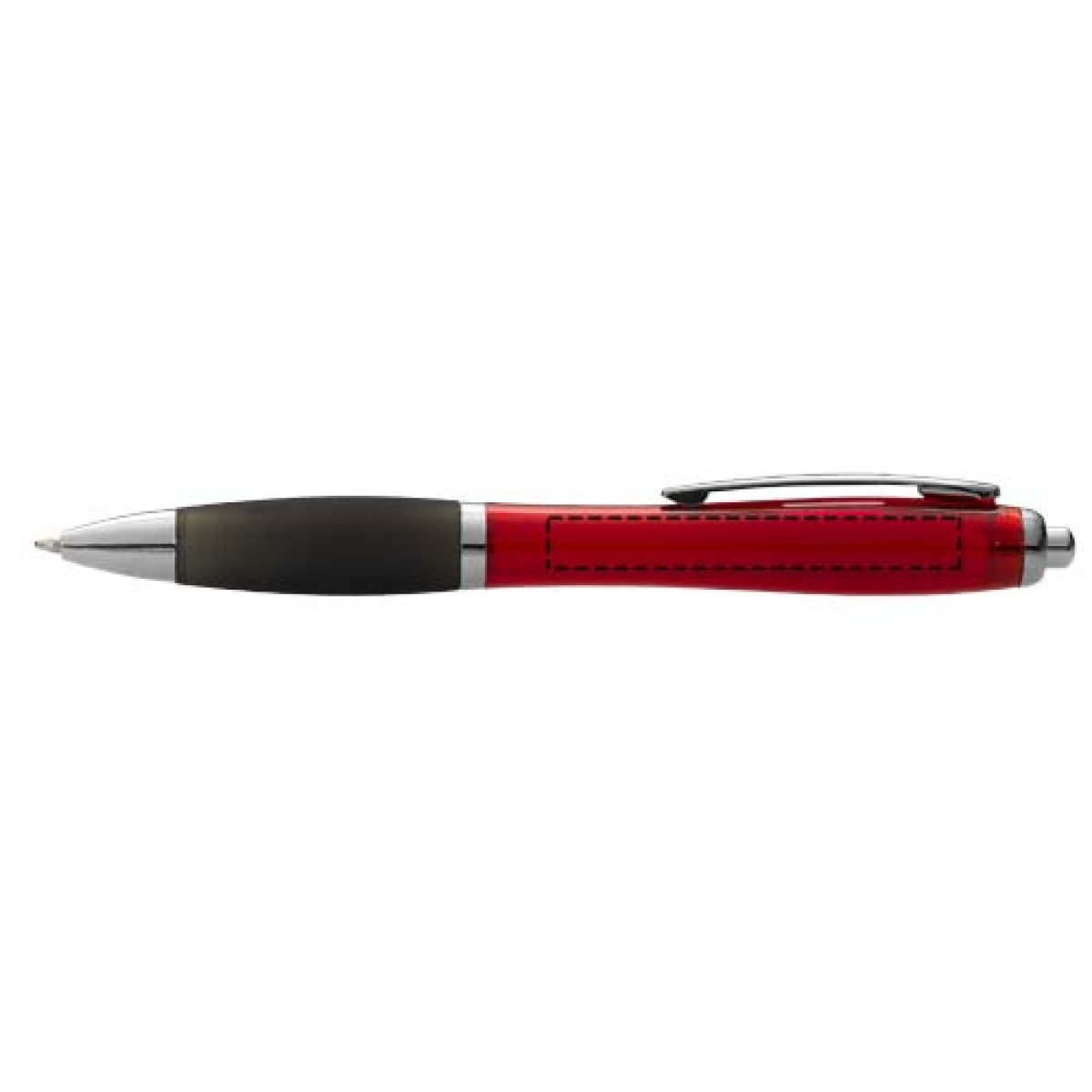 Nash balpen - kunststof - zwarte inkt - zwarte grip - soft touch - verlengde van de clip gehele lengte Nash balpen - kunststof - zwarte inkt - zwarte grip - soft touch - verlengde van de clip gehele lengte