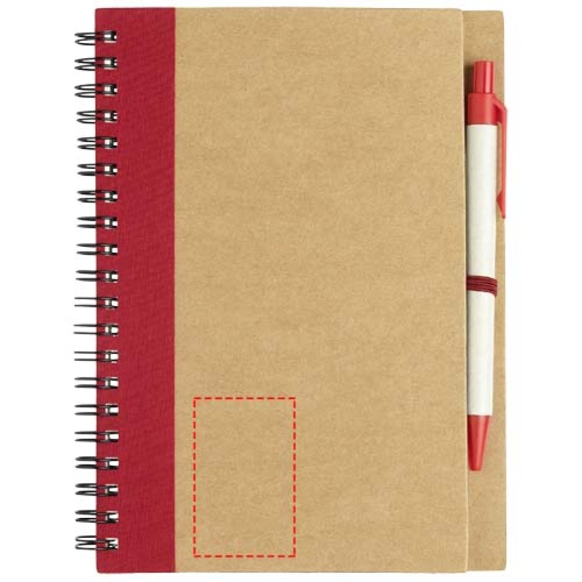 Priestly notitieboek - A6 - gerecycled papier - 60 vellen - gelinieerd - inclusief kartonnen balpen - links onder