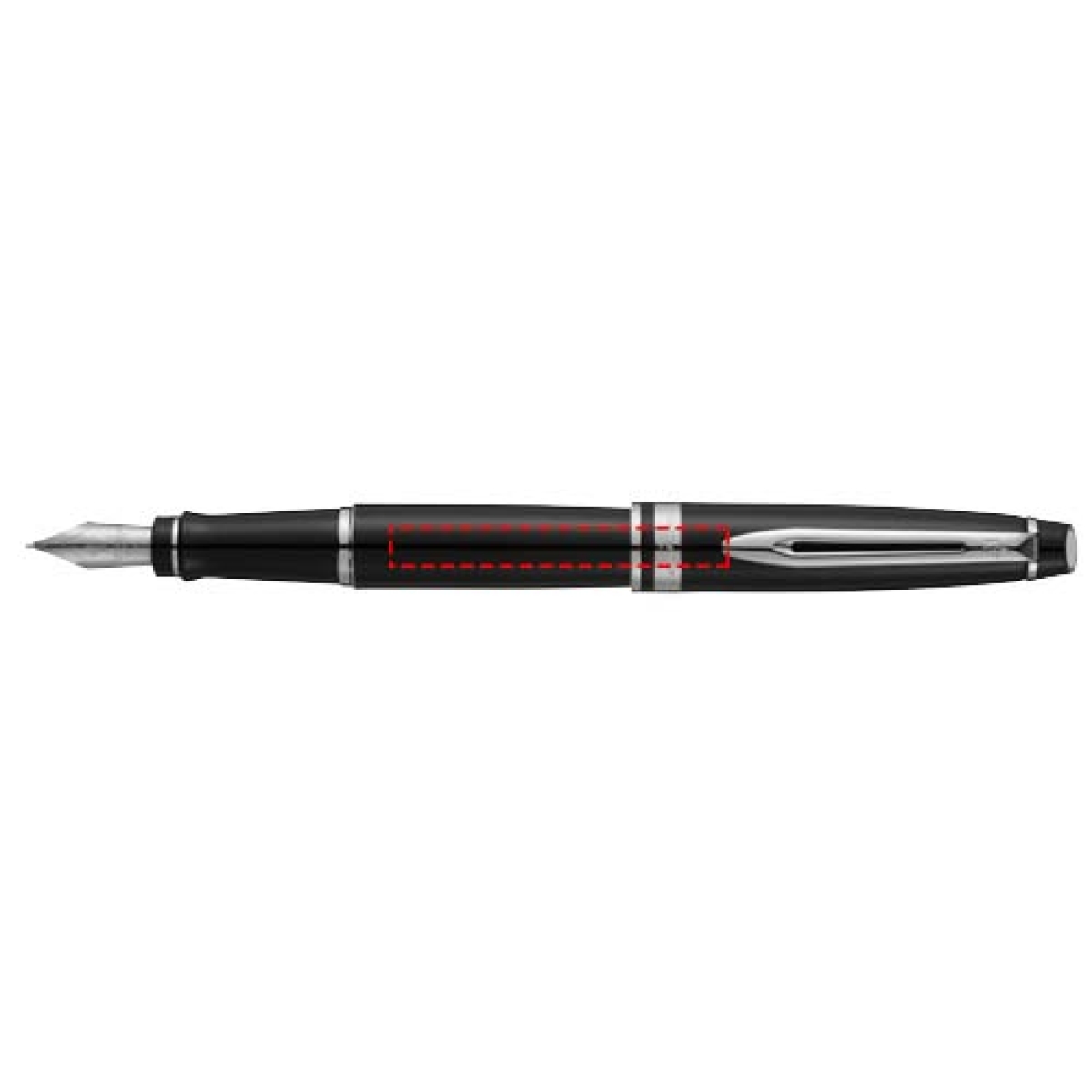 Waterman Expert vulpen - messing - blauwe inkt - gelakt - geschenkverpakking - romp