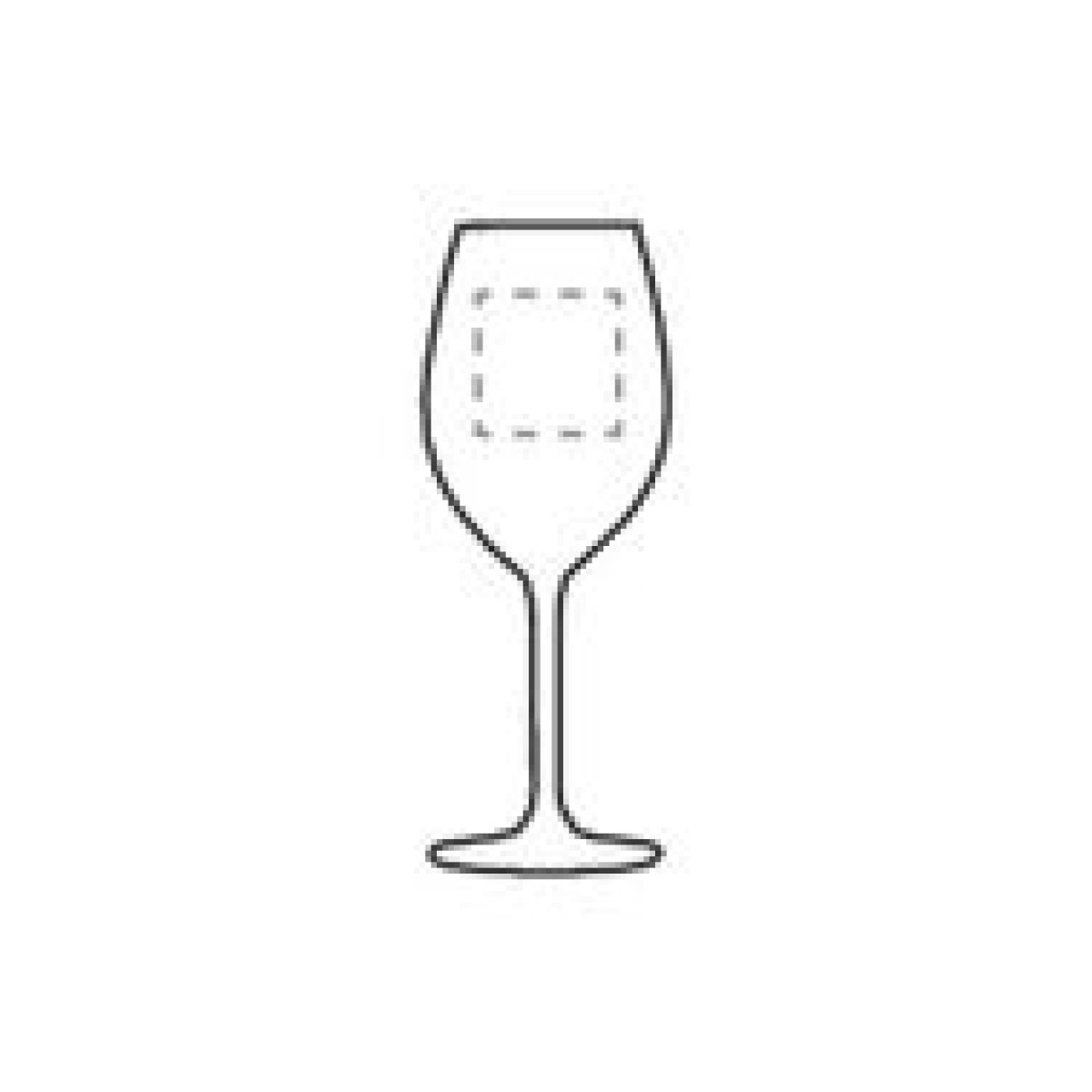 Esprit wijnglas 320 ml - transparant - op achterzijde