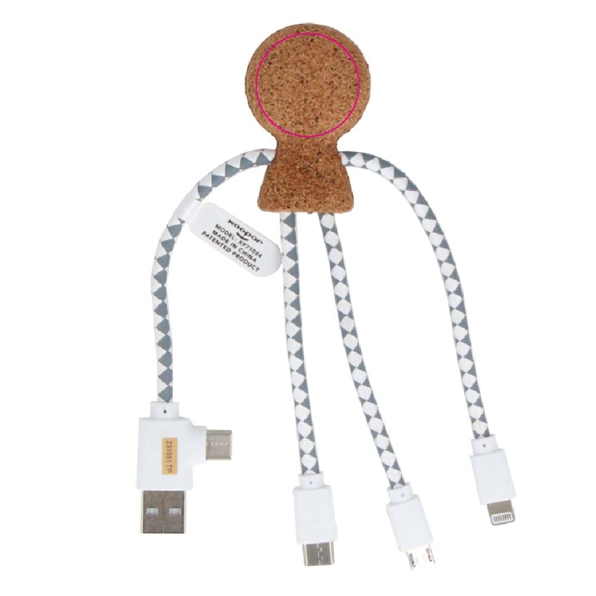 Xoopar Mr. Bio Cork Charging Cable - zijde 2