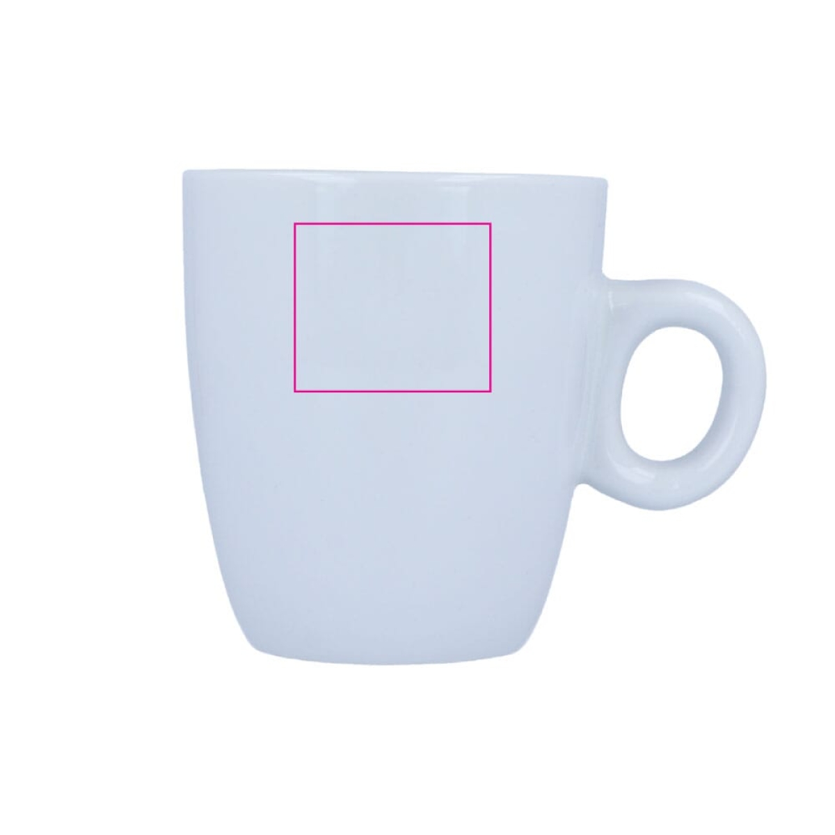 Geneve mok 180ml - porselein - wit - links van het oor