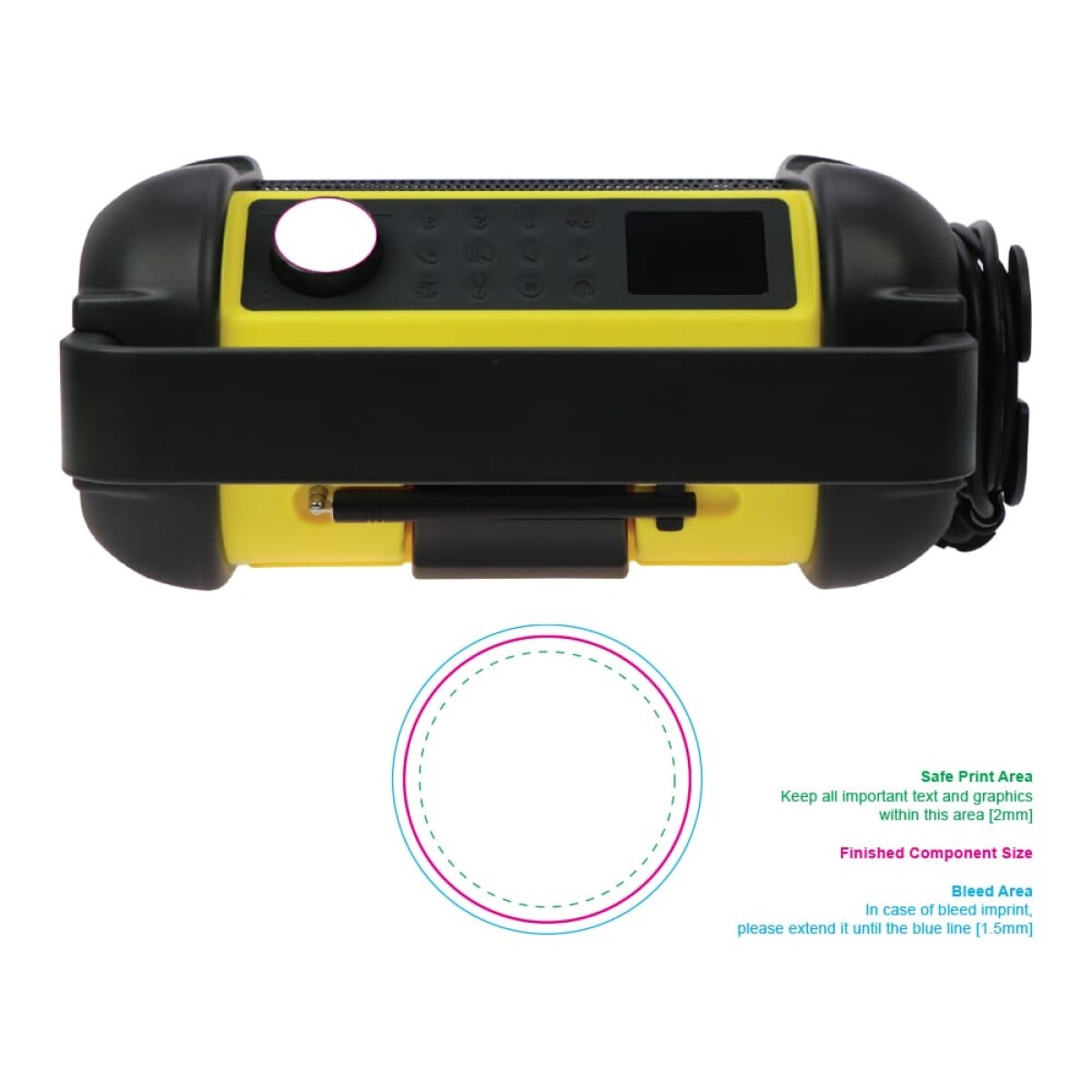 Muse bouwradio met Bluetooth 20W met FM-radio - op de knop