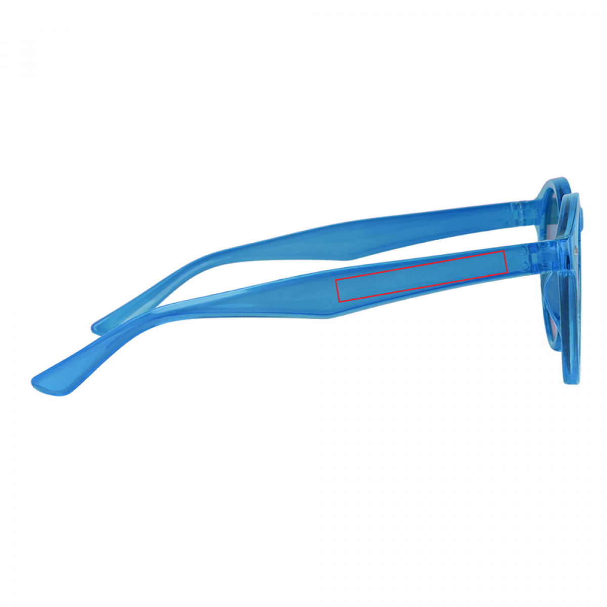 Jacky zonnebril - kunststof - transparant montuur - UV400 - 1 cm vanaf schanier rechs