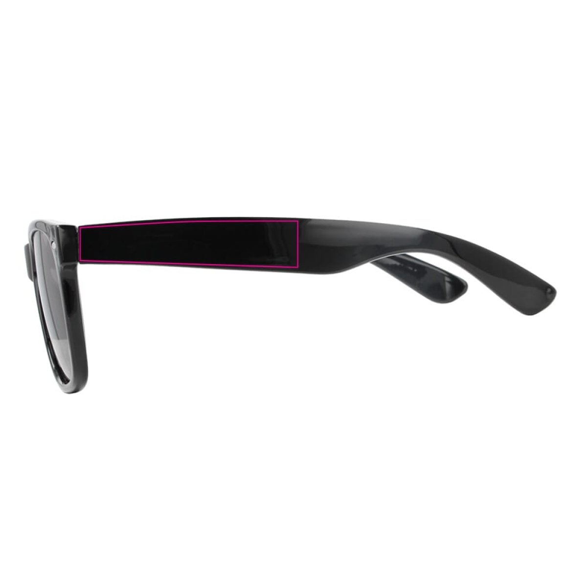 Justin zonnebril - gerecycled kunststof - UV400 - mat montuur - 1 cm vanaf schanier links