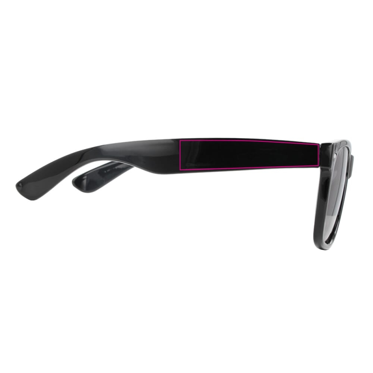 Justin zonnebril - gerecycled kunststof - UV400 - mat montuur - 1 cm vanaf schanier rechs