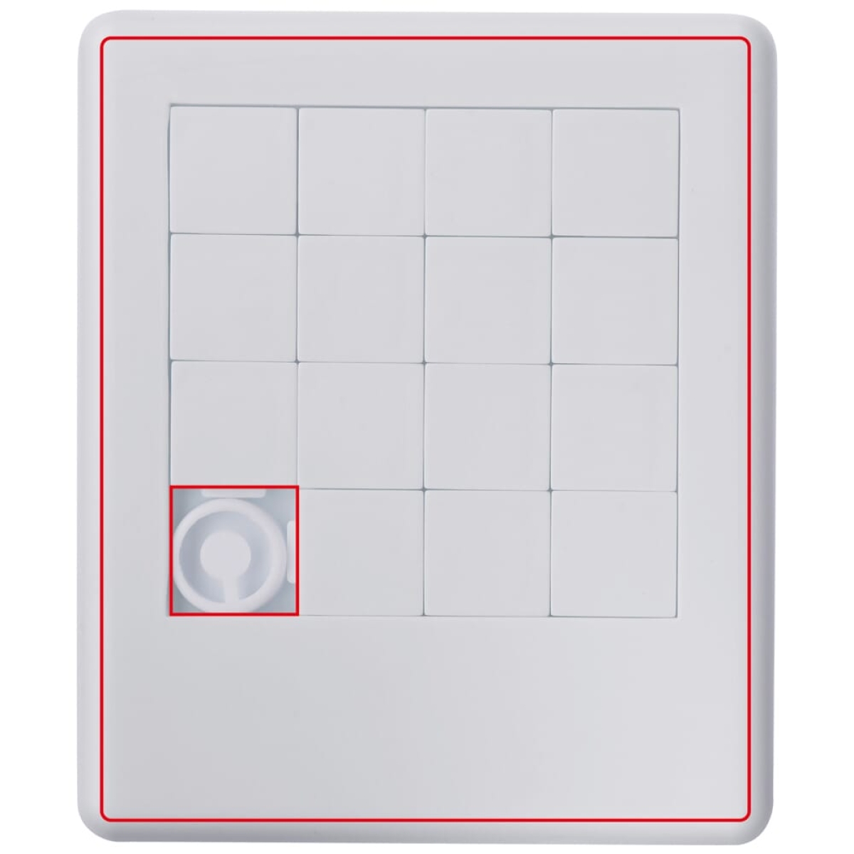 Schuifpuzzel - kunststof - 90 x 75 mm - rechthoek - all over