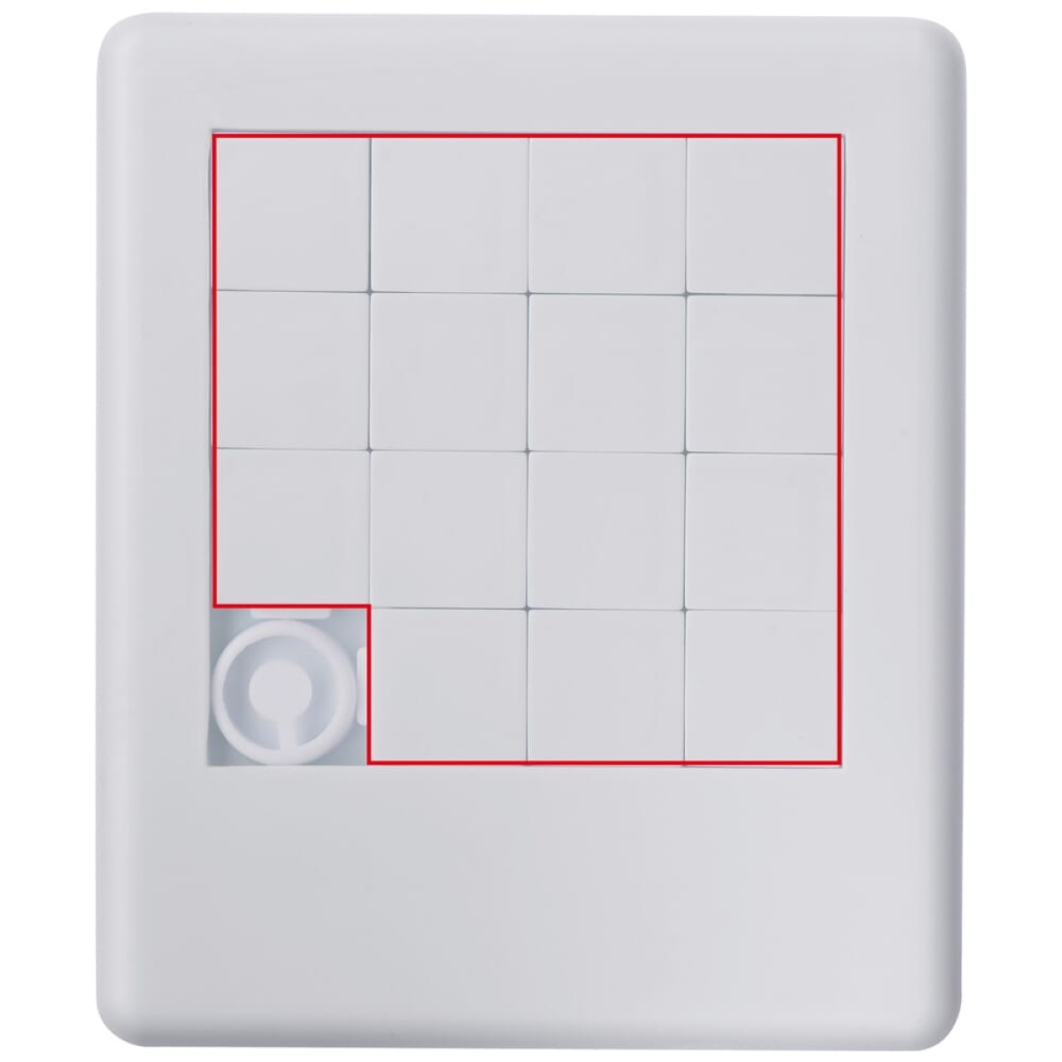 Schuifpuzzel - kunststof - 90 x 75 mm - rechthoek - zijde 1 alleen puzzel