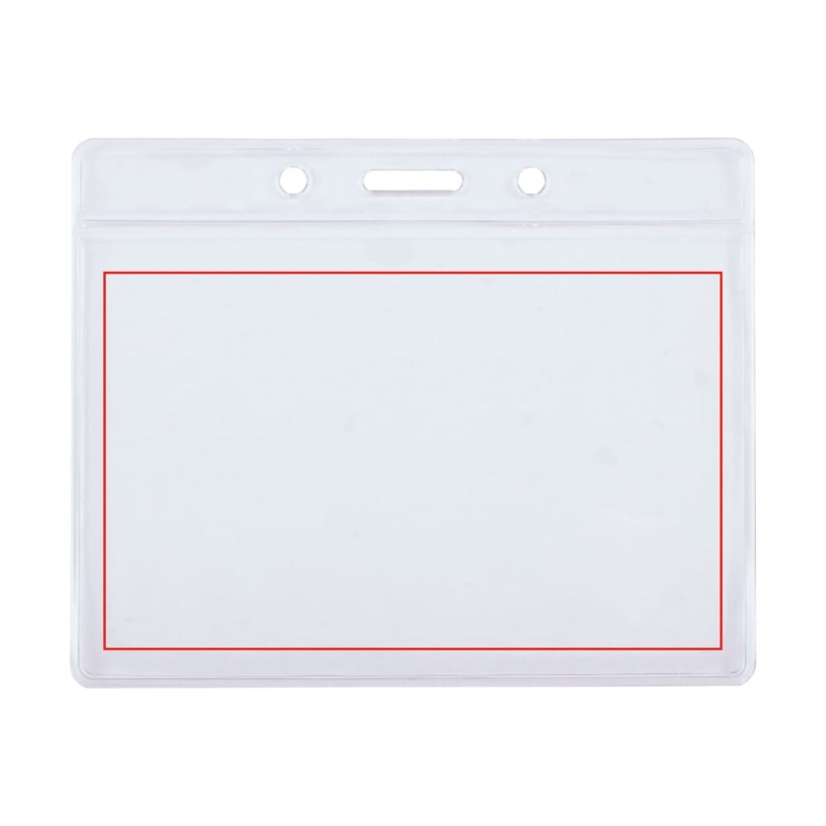 Badgehouder - 10 x 8 cm - PVC - transparant - horizontaal - voorzijde