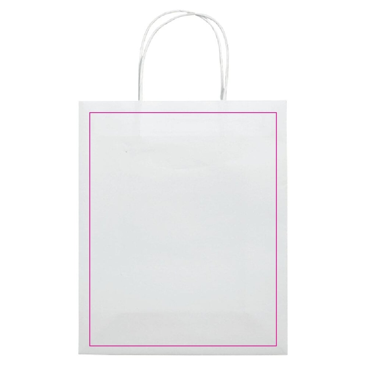 Papieren tas 90 g/m² - A5 - bruin - gedraaid koord - zijde 1