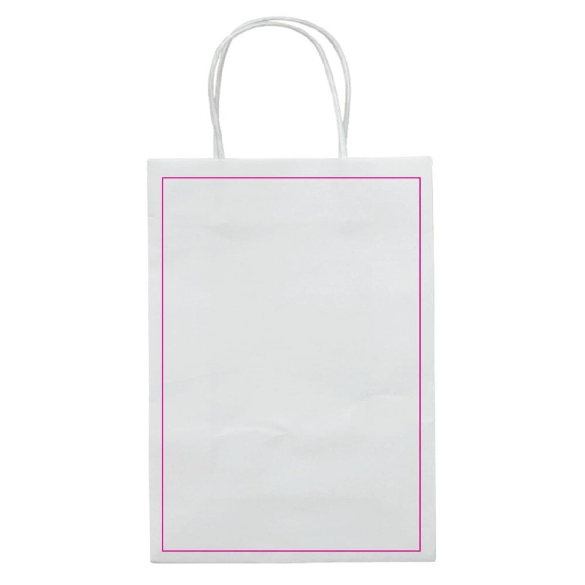 Papieren tas 90 g/m² - A4 - bruin/wit - gedraaid koord - zijde 1 Papieren tas 90 g/m² - A4 - bruin/wit - gedraaid koord - zijde 1