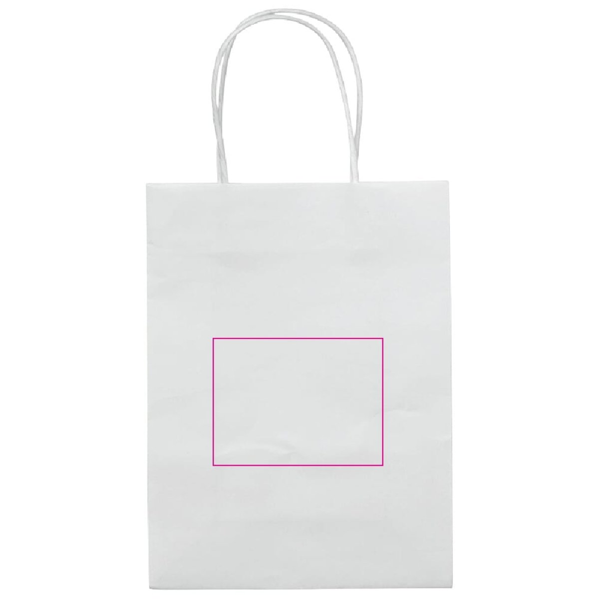 FSC Papieren draagtas klein 120g/m2 - 24x18x8 cm - gedraaide hengsels - zijde 1