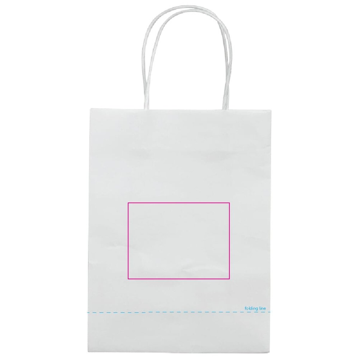 FSC Papieren draagtas klein 120g/m2 - 24x18x8 cm - gedraaide hengsels - zijde 2