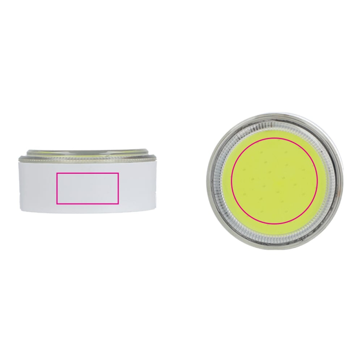 Oplaadbare multifunctionele lamp - gerecycled ABS - 300 lm COB-lamp - opvouwbare standaard - zijde 1