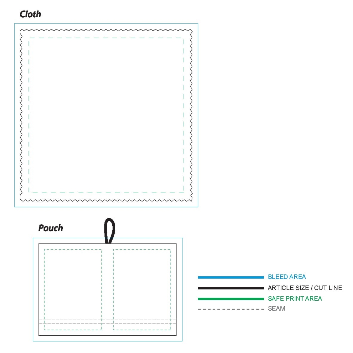 Microfiber schoonmaak doekje - op het zakje en op het doekje