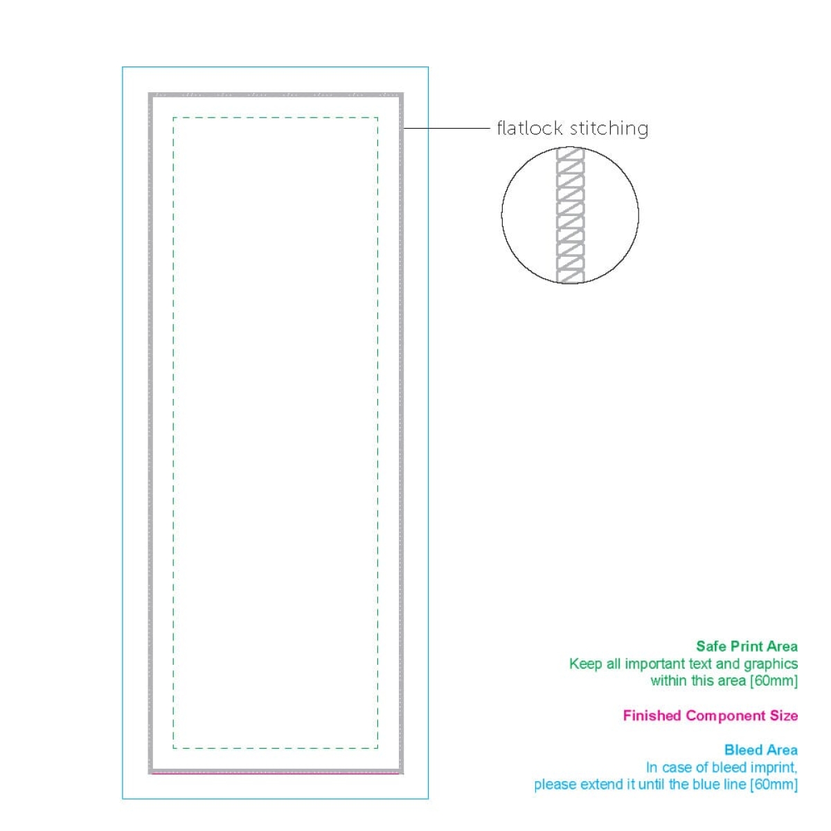 Custom made sporthanddoek - 80 x 30 cm - 150 g/m² - microvezel - met zakje - handdoek zijde 1