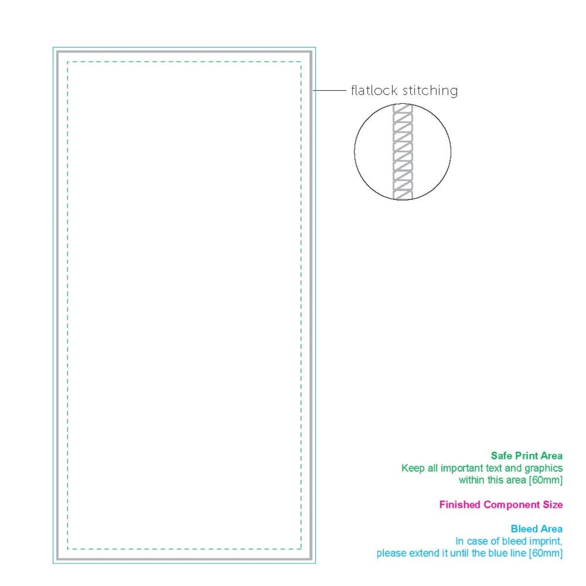 Sneldrogende handdoek met custom-made Print en tas - handdoek zijde 1