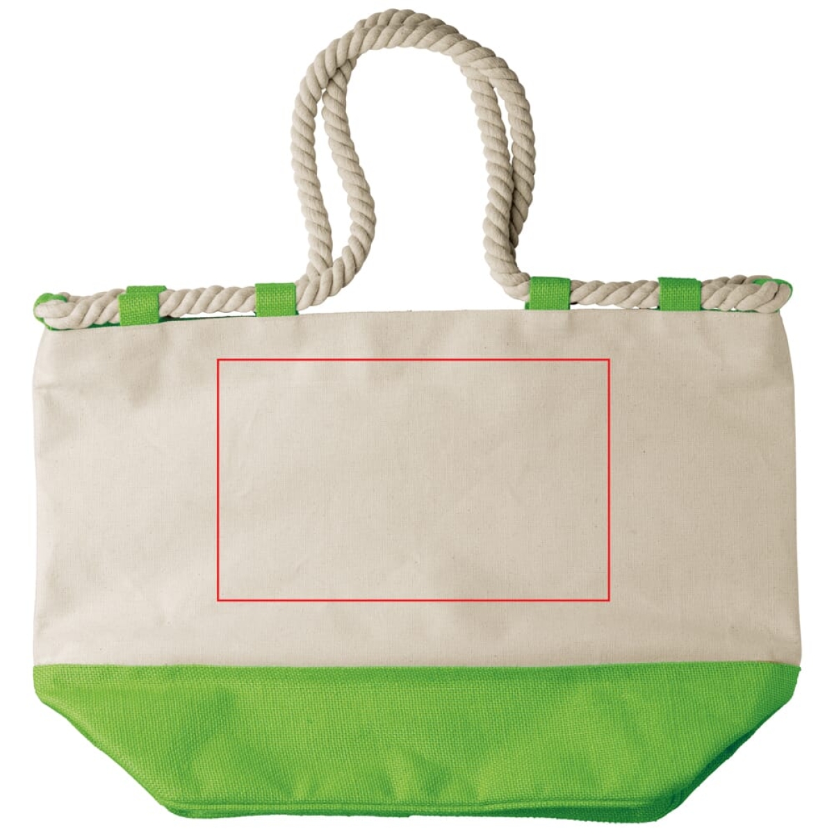 Shopper - canvas - 380g/m² - 50 x 36 x 18 cm - gekleurde bodem - lange hengsels - zijde 1 Shopper - canvas - 380g/m² - 50 x 36 x 18 cm - gekleurde bodem - lange hengsels - zijde 1