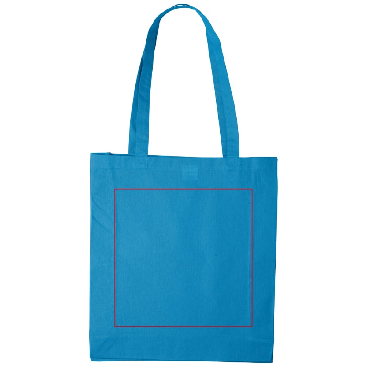 Katoenen shopper - katoen - 140g/m²- 38 x 42 x 10 cm - Oeko-tex - blokbodem en zijvouw - zijde 1