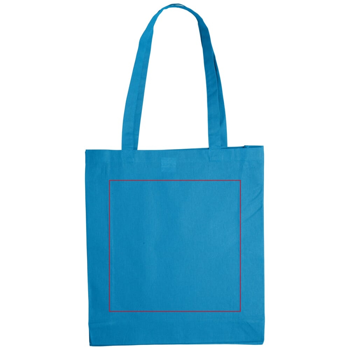 Katoenen shopper - katoen - 140g/m²- 38 x 42 x 10 cm - Oeko-tex - blokbodem en zijvouw - zijde 2