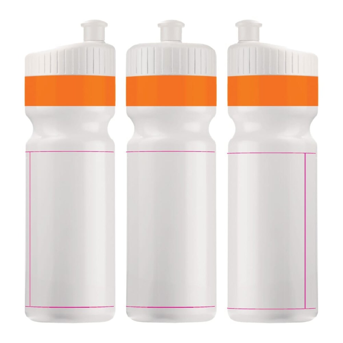 Bidon 750ml - kunststof - gekleurd middenstuk - rondom Bidon 750ml - kunststof - gekleurd middenstuk - rondom