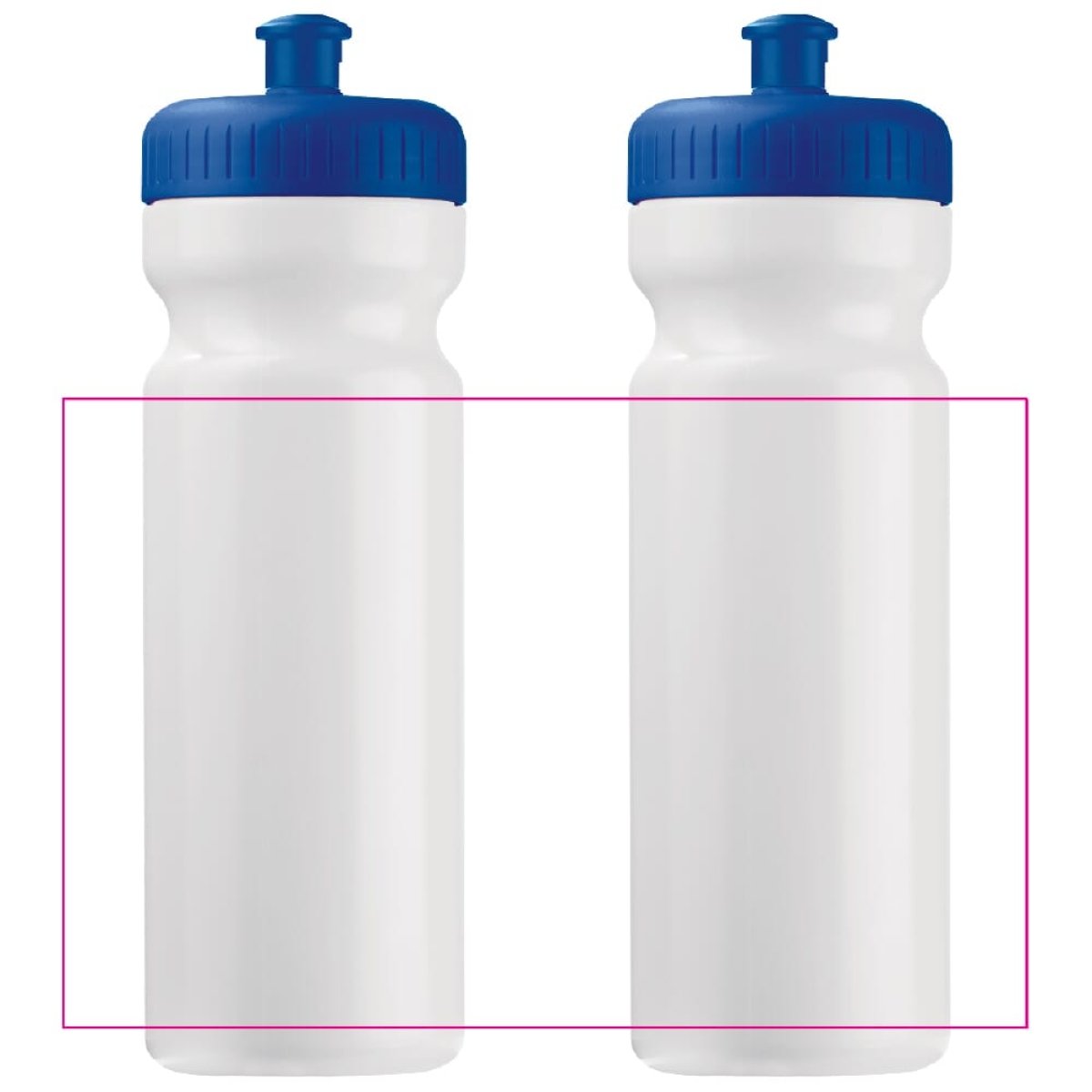 Basic sportbidon 750ml - PP - gekleurde fles en dop - rondom Basic sportbidon 750ml - PP - gekleurde fles en dop - rondom