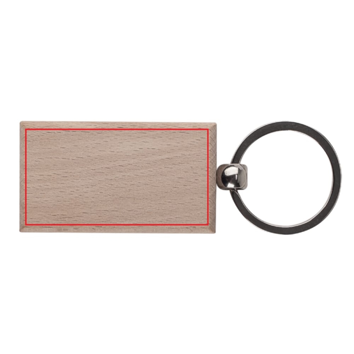 Sleutelhanger - hout - 9 cm - zijde 1