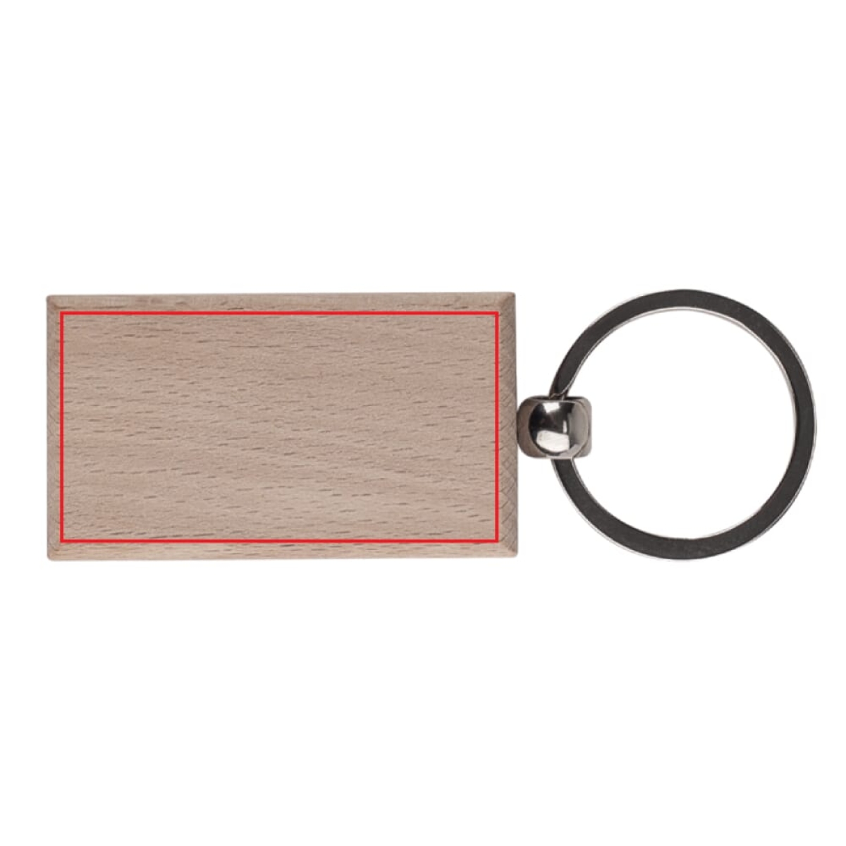 Sleutelhanger - hout - 9 cm - zijde 2