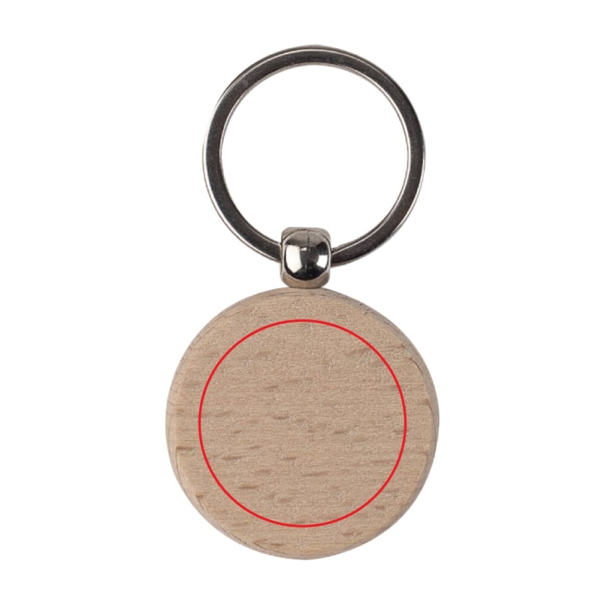 Ronde sleutelhanger - hout - zijde 1