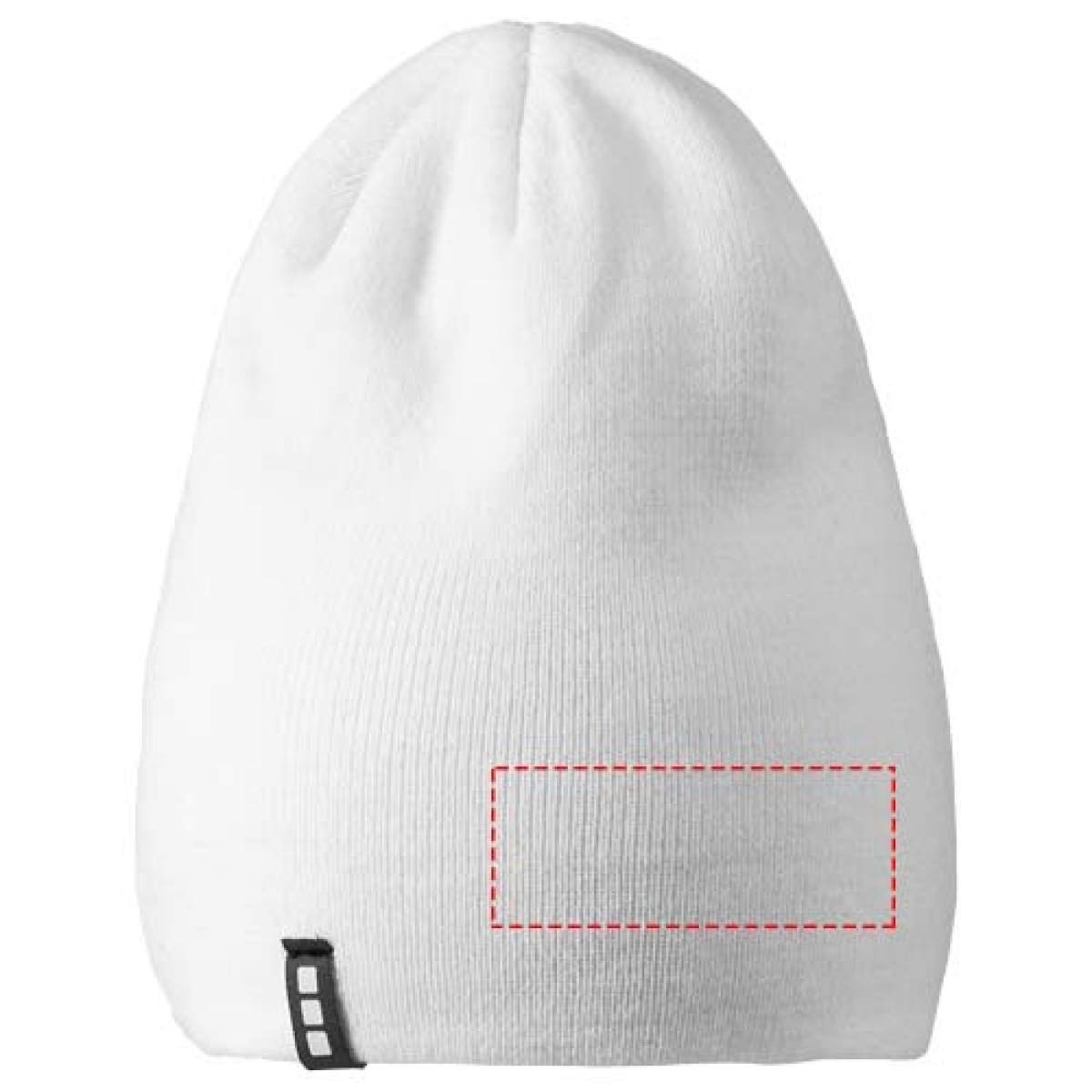 Level beanie - acryl - tweelaags - met lushlabel - voorzijde