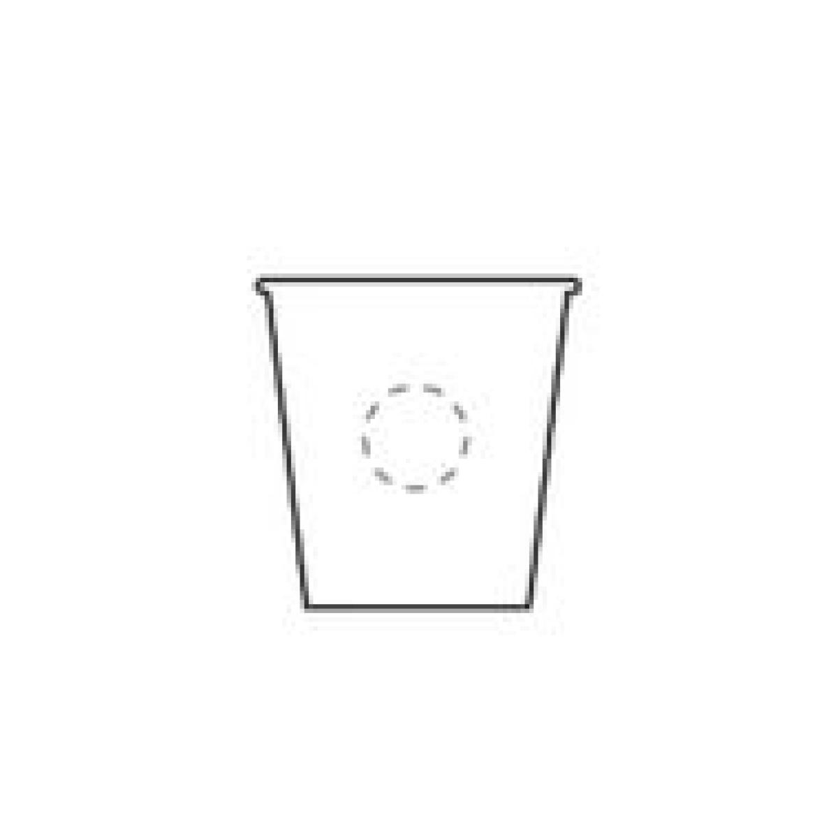 Hazel koffiebeker 200 ml - kunststof - herbruikbaar - op 1 zijde