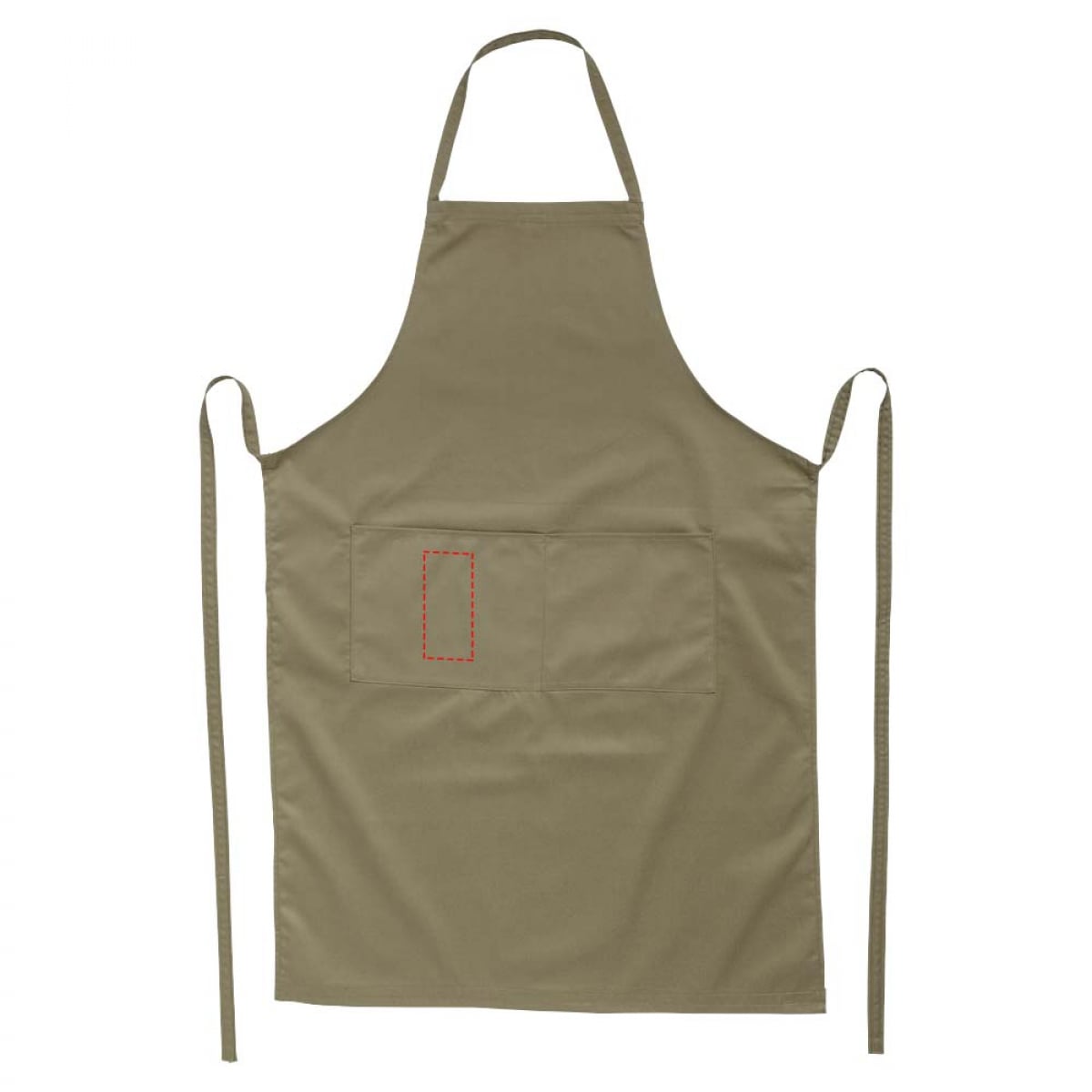 Viera schort - 100x70 cm - polyester/katoen - 240 g/m² - met twee zakken - rechter zak