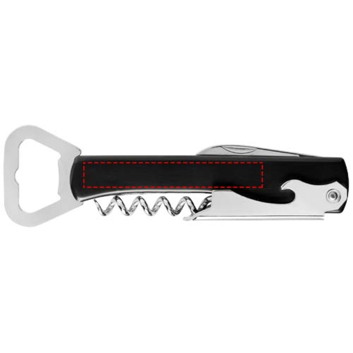 Milo sommeliersmes - ABS en RVS - met flesopener, kurkentrekker en foliesnijder - handvat